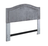 Tal Grey King Velvet Headboard