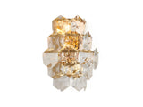 Bethel Gold Wall Sconce in Stainless Steel & Crystal