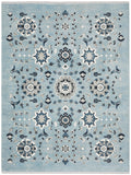 Nourison Lennox LEN04 French Country Machine Made Power-loomed Indoor only Area Rug Light Blue Grey 9' x 12' 99446888471