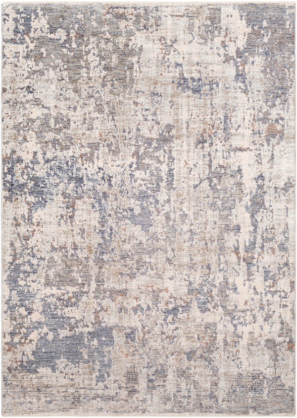 Palazzo PZL-2301 Modern Polyester, Viscose Rug PZL2301-9131 Navy, Denim, Pale Blue, Camel, Taupe, Cream, White, Blush 70% Polyester, 30% Viscose 9' x 13'1"