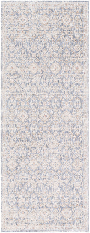 Palazzo PZL-2303 Traditional Polyester, Viscose Rug PZL2303-338 Navy, Denim, Pale Blue, Camel, Taupe, Cream, White, Blush 70% Polyester, 30% Viscose 3'3" x 8'