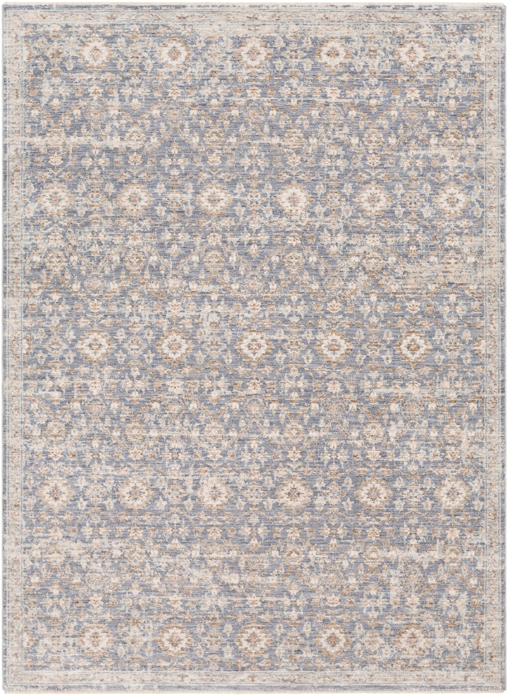 Palazzo PZL-2303 Traditional Polyester, Viscose Rug PZL2303-9131 Navy, Denim, Pale Blue, Camel, Taupe, Cream, White, Blush 70% Polyester, 30% Viscose 9' x 13'1"