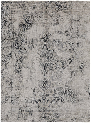 Macklaine 39FTF Polyester / Polypropylene Machine Made Distressed Rug