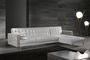 Amandal Silver Velvet Right Sectional