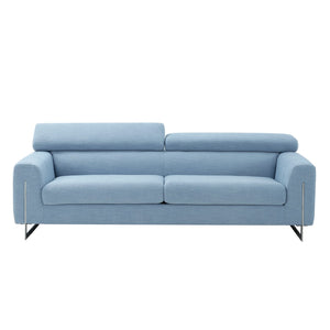 Pasargad Serena Modern Blue Sofa with Silver Leg PZW-2027B-3-PASARGAD