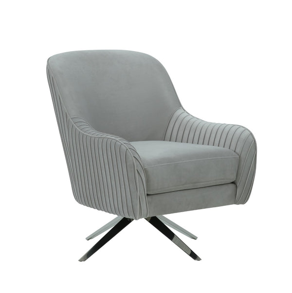 Pasargad Noho Collection Astor Accent Chair,Silver PZW-855-PASARGAD