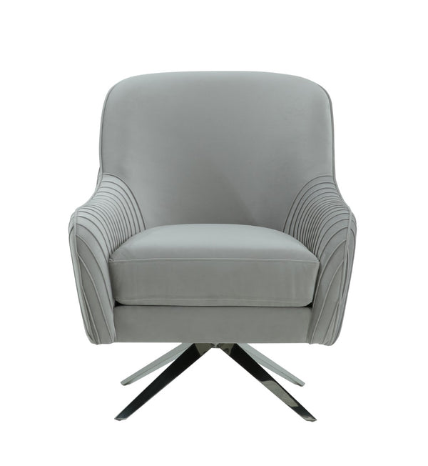 Pasargad Noho Collection Astor Accent Chair,Silver PZW-855-PASARGAD