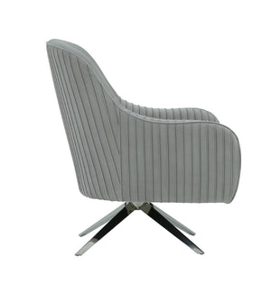 Pasargad Noho Collection Astor Accent Chair,Silver PZW-855-PASARGAD