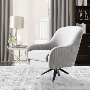 Pasargad Noho Collection Astor Accent Chair,Silver PZW-855-PASARGAD