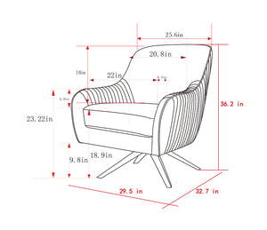 Pasargad Noho Collection Astor Accent Chair,Silver PZW-855-PASARGAD