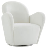 Elena Collection Modern Swivel Chair, Ivory