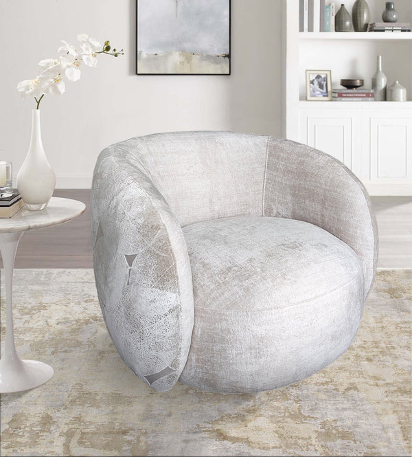 Pasargad Napoli Collection Modern Swivel Armchair PZW-990-PASARGAD