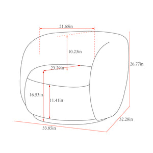 Pasargad Napoli Collection Modern Swivel Armchair PZW-990-PASARGAD