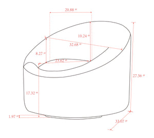 Pasargad Sienna Collection Modern Swivel Chair, Grey PZW-993-PASARGAD