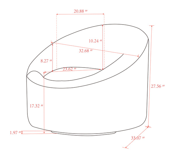 Pasargad Sienna Collection Modern Swivel Chair, Grey PZW-993-PASARGAD