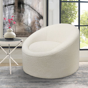 Pasargad Sienna Collection Modern Swivel Chair, White PZW-993W-PASARGAD