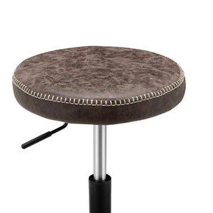 Eaton Adjustable Leatherette Backless Swivel Bar Stool - Stylish Counter Seating for Home & Office