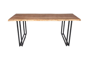 Porter Designs Manzanita Live Edge Solid Acacia Wood Natural Dining Table Natural 07-196-01-DT82NW-KIT