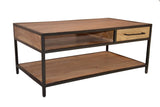 Delancy Solid Wood Industrial Coffee Table