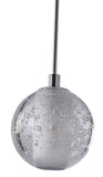 Bethel Chrome Single Pendant Lighting in Metal & Crystal