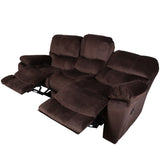 Porter Designs Ramsey Microfiber Transitional Reclining Sofa Brown 03-112C-01-6012