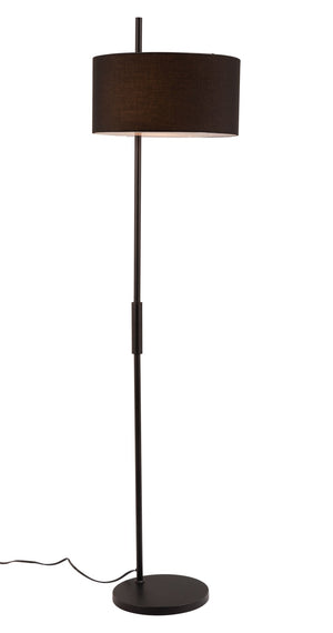 Zuo Modern Lonte Steel, Poly Cotton, Acrylic Modern Commercial Grade Floor Lamp Black Steel, Poly Cotton, Acrylic