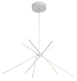 Bethel Matte White LED Chandelier in Metal & Crystal