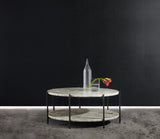 Hooker Furniture Melange Transitional Metal and White Onyx Blythe Cocktail Table 638-50340-WH