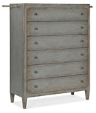Hooker Furniture CiaoBella Casual Ciao Bella Six-Drawer Chest- Speckled Gray in Poplar and Hardwood Solids with Maple Veneer, Cedar and Felt Panel 5805-90010-95