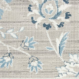 Nourison Lennox LEN01 French Country Machine Made Power-loomed Indoor only Area Rug Grey/Ivory 9' x 12' 99446888051