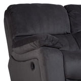 Porter Designs Ramsey Microfiber Dual seat Transitional Reclining Love Gray 03-112C-02B-6014