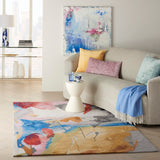 Nourison Symmetry SMM11 Contemporary Handmade Tufted Indoor Area Rug Multicolor 5'3" x 7'9" 99446009135