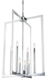 Bethel Chrome Chandelier in Metal & Acrylic