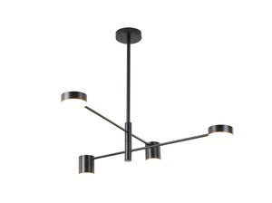 Bethel Black LED Chandelier in Metal