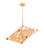 Bethel Gold Chandelier in Metal & Glass