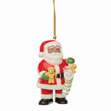 African American Santa & Stocking Ornament - Set of 4