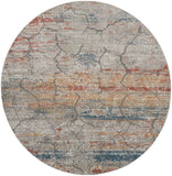 Nourison Rustic Textures RUS11 Painterly Machine Made Power-loomed Indoor Area Rug Multicolor 7'10" x round 99446836052