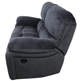 Porter Designs Ramsey Microfiber Dual seat Transitional Reclining Love Gray 03-112C-02B-6014