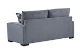 Porter Designs Clayton Soft Microfiber Modern Loveseat Gray 01-207C-02-5345