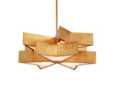 Bethel gold Chandelier in Metal & Acrylic