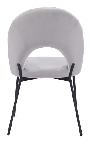 Zuo Modern Torrey 100% Polyester, Plywood, Steel Modern Commercial Grade Dining Chair Set - Set of 2 Multicolor, Gray, Black 100% Polyester, Plywood, Steel