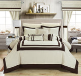Ritz Beige Queen 20pc Comforter Set