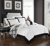 Trina Black Queen 4pc Duvet Set