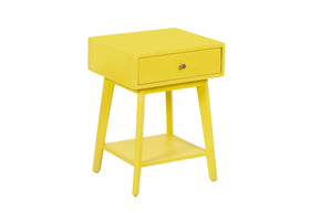 Porter Designs Capri Solid Wood Modern Nightstand Yellow 04-108-04-6844