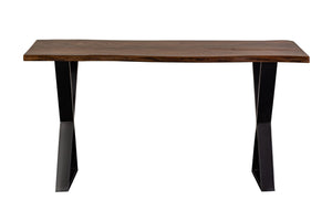 Porter Designs Manzanita Live Edge Solid Sheesham Wood Natural Console Table Brown 05-196-10-5840X-KIT