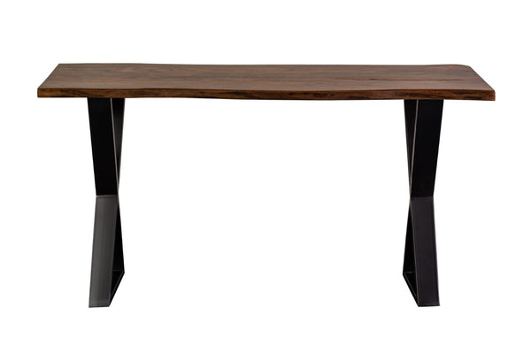 Porter Designs Manzanita Live Edge Solid Sheesham Wood Natural Console Table Brown 05-196-10-5840X-KIT
