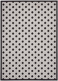 Nourison Aloha ALH26 Outdoor Machine Made Power-loomed Indoor/outdoor Area Rug Black White 9'6" x 13' 99446829535