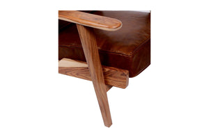 Porter Designs Corvallis Solid Sheesham Wood Modern Accent Chair Natural 02-108-06-0440