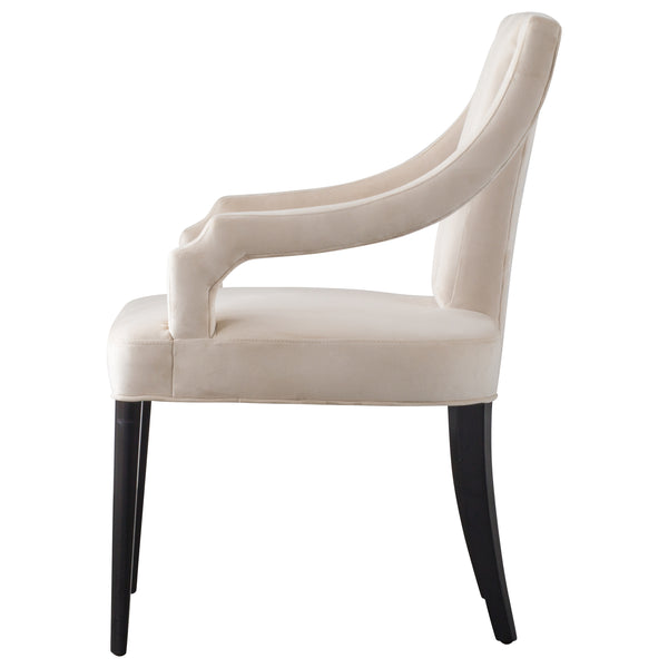 Viola Velvet Klismos Chair - Elegant Greek-Inspired Design with Black Birch Legs, Fully Assembled Style