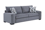 Porter Designs Clayton Soft Microfiber Modern Sofa Gray 01-207C-01-5345